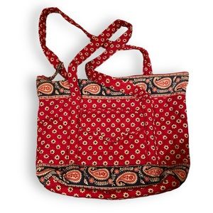 Vera Bradley American Red Retired Pattern M/L Bag